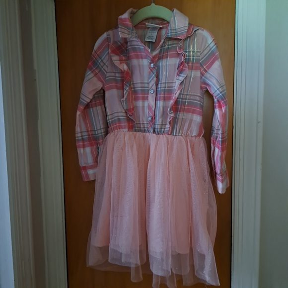 Little Lass Other - Little Lass Pink and White Plaid Dress